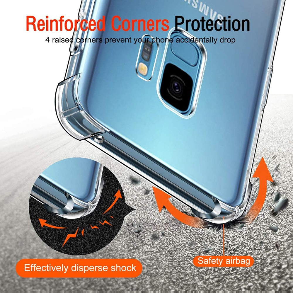 Techsuit Shockproof Clear Silicone prozirna maskica otporna na udarce za Samsung Galaxy S9