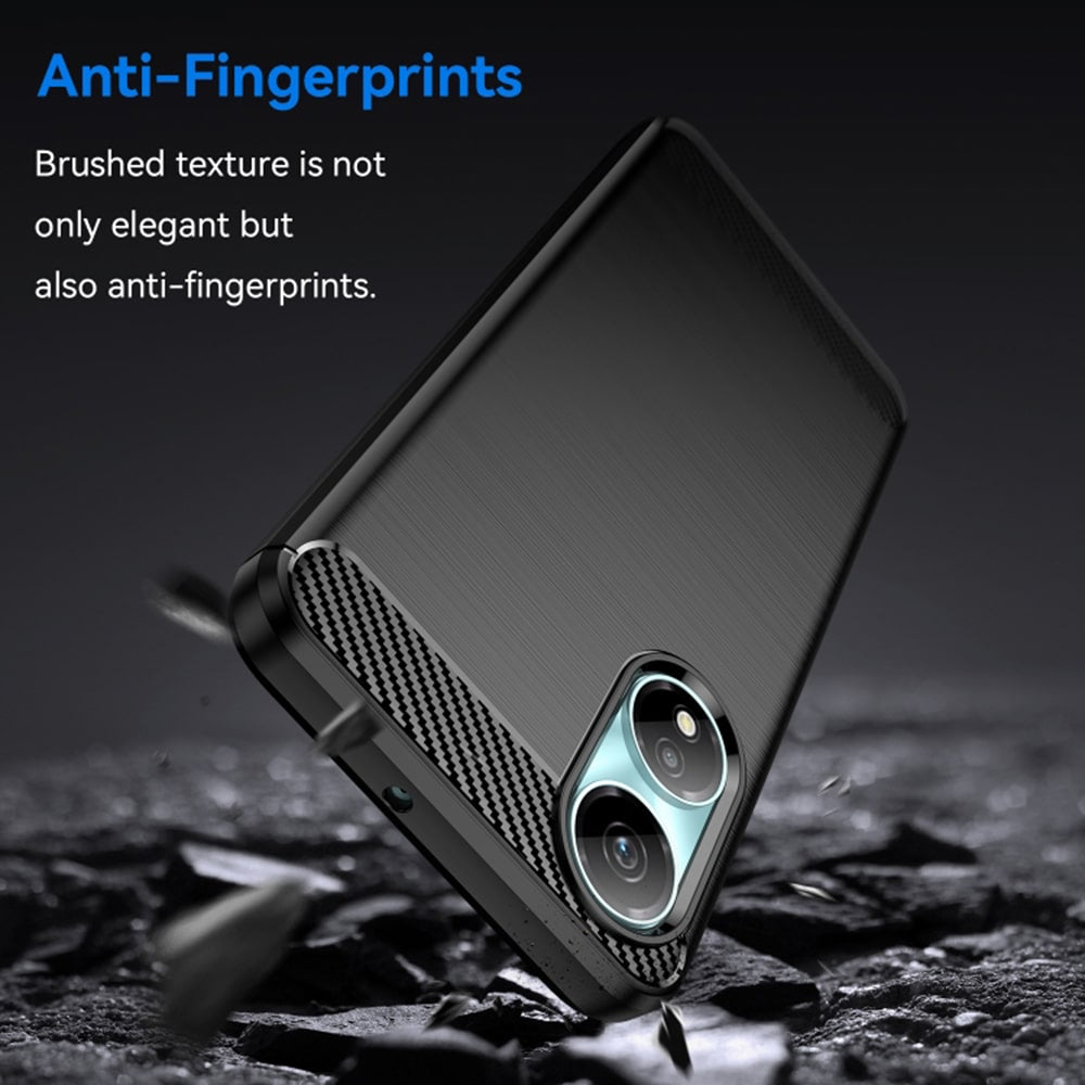 Techsuit Carbon Silicone maska za Honor X7b – crna