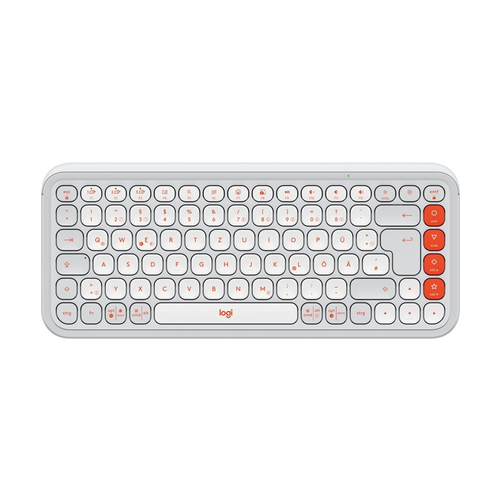Logitech POP Icon Keys tipkovnica Univerzalno Bluetooth QWERTY US Međunarodna Narančasto, Bijelo