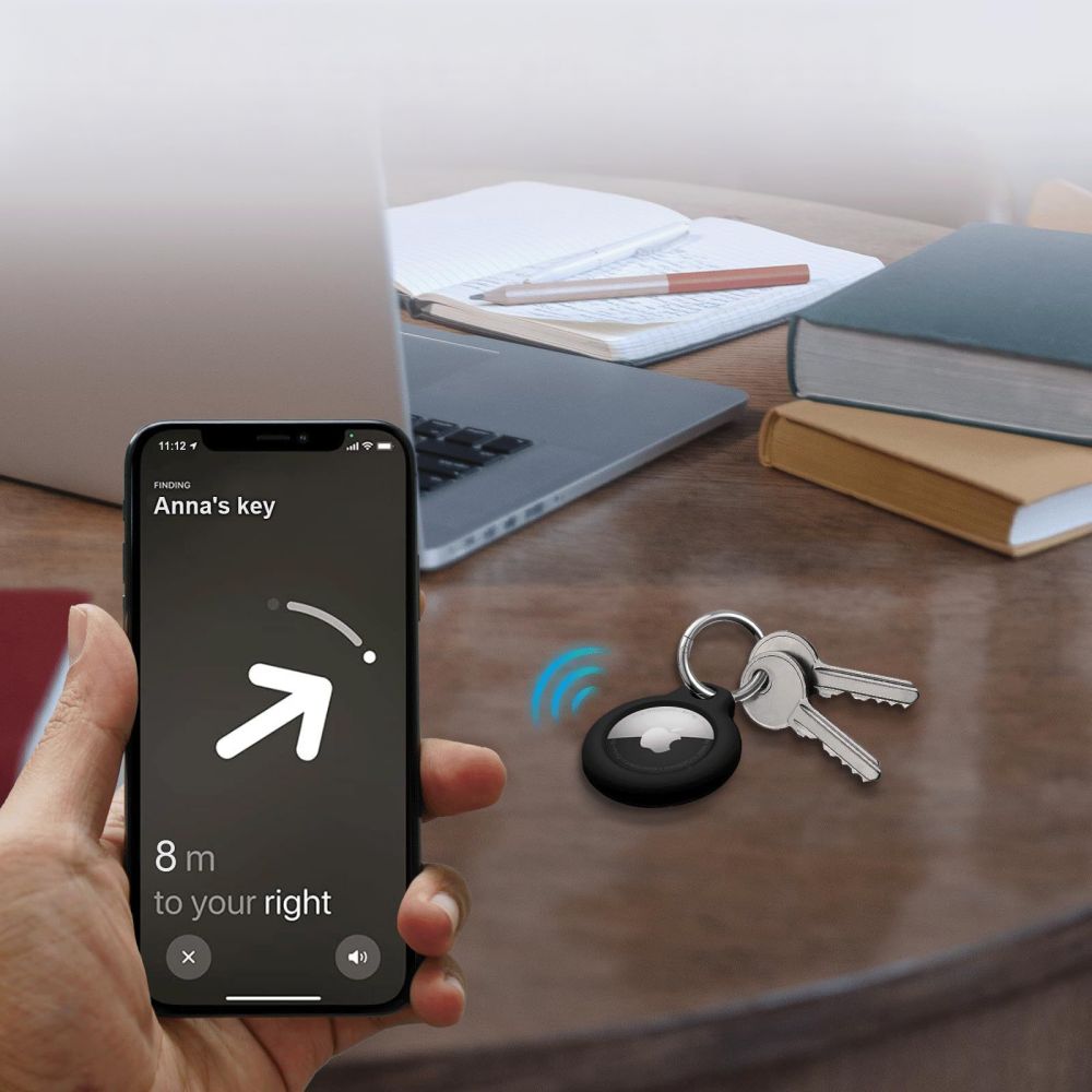TECH-PROTECT ČVRSTE ZAŠTITNE APPLE AIRTAG 1/2 TORBICE - 4 KOMADA crne
