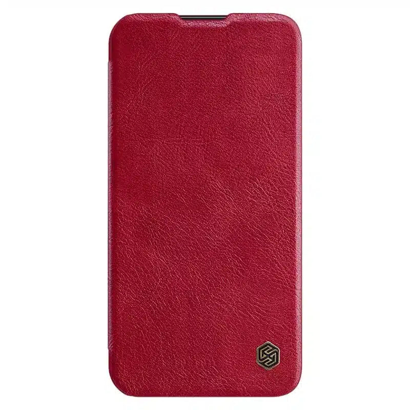 Nillkin Qin Leather Pro preklopna maska sa štitnikom za kameru za Samsung Galaxy S23 – crvena