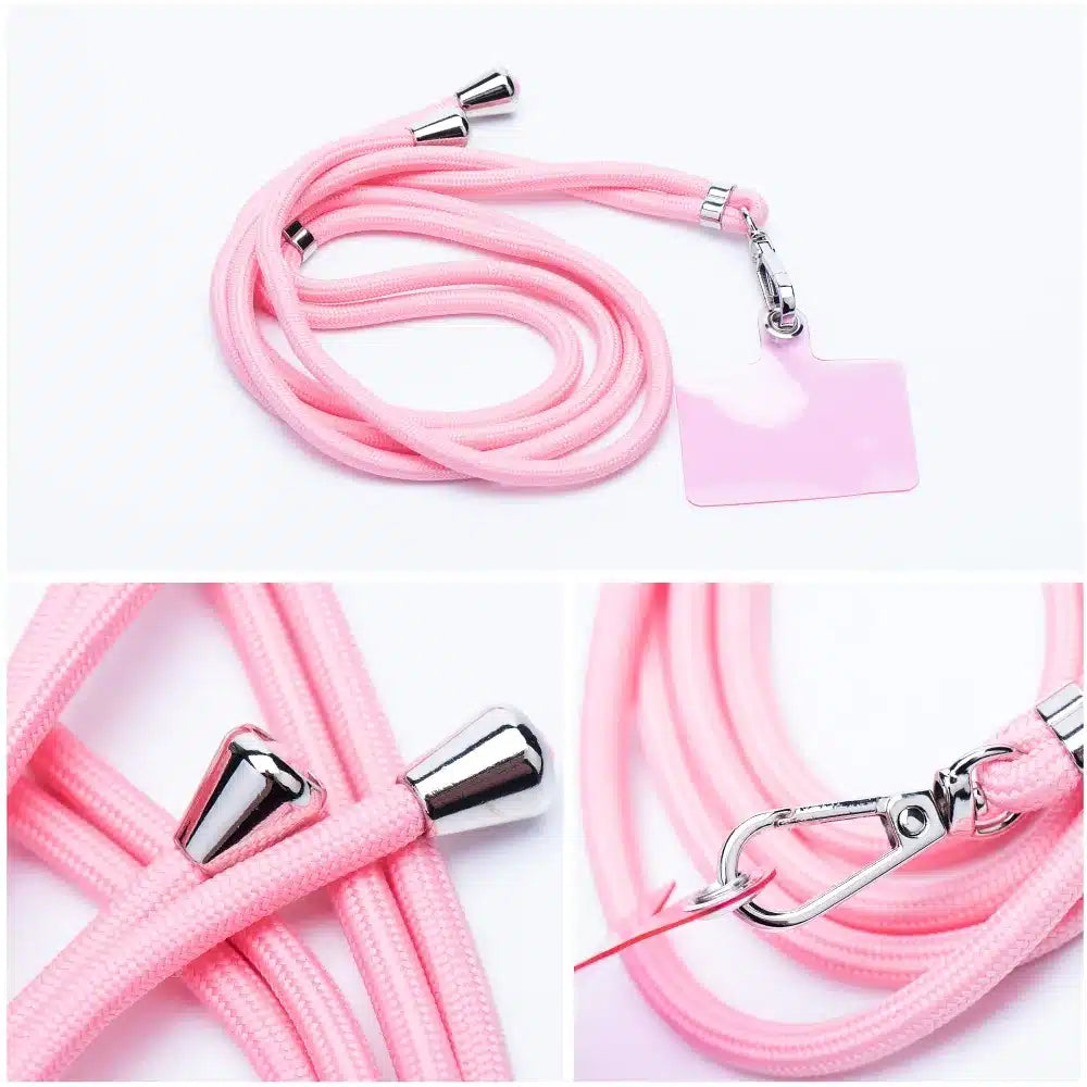 SWING privjesak za telefon podesive duljine / duljina kabela 165 cm (max 82,5 cm u omči) / rame ili vrat – lite pink