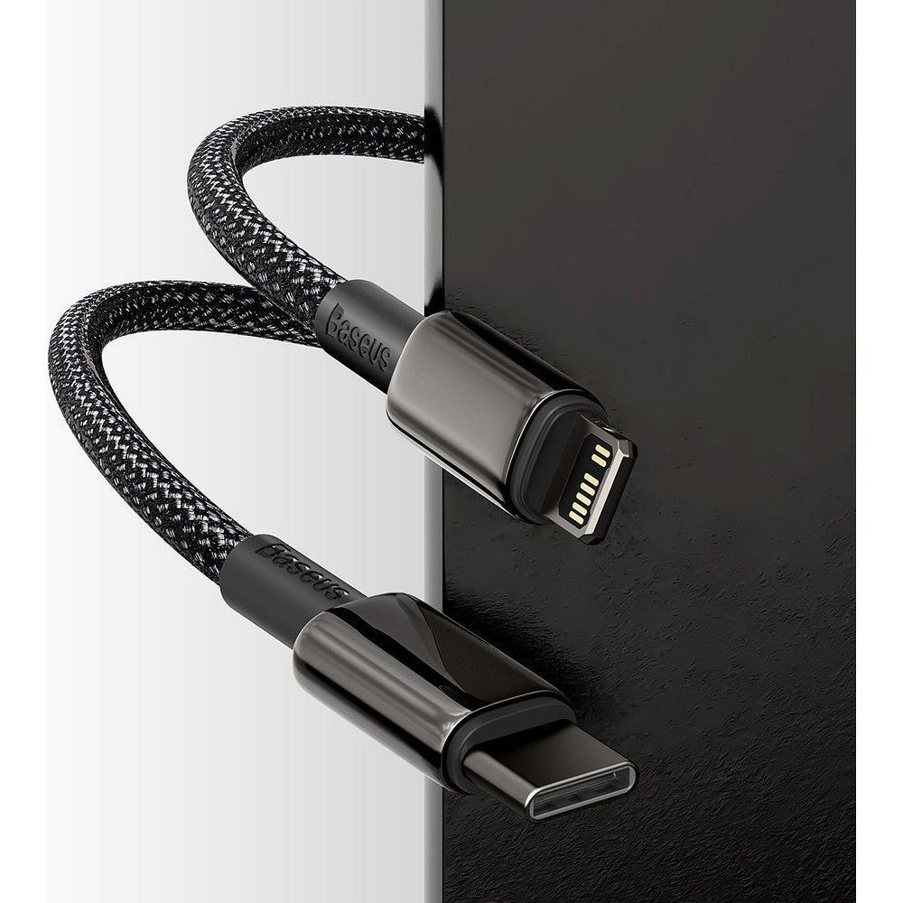 BASEUS Cable Type C na Lightning PD 20W Tungsten Gold CATLWJ-01 2m crni