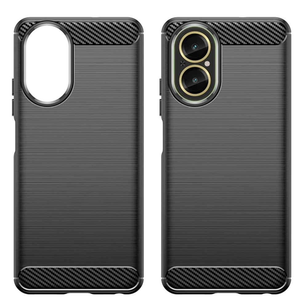 Techsuit Carbon Silicone maska za Realme C67 4G – crna