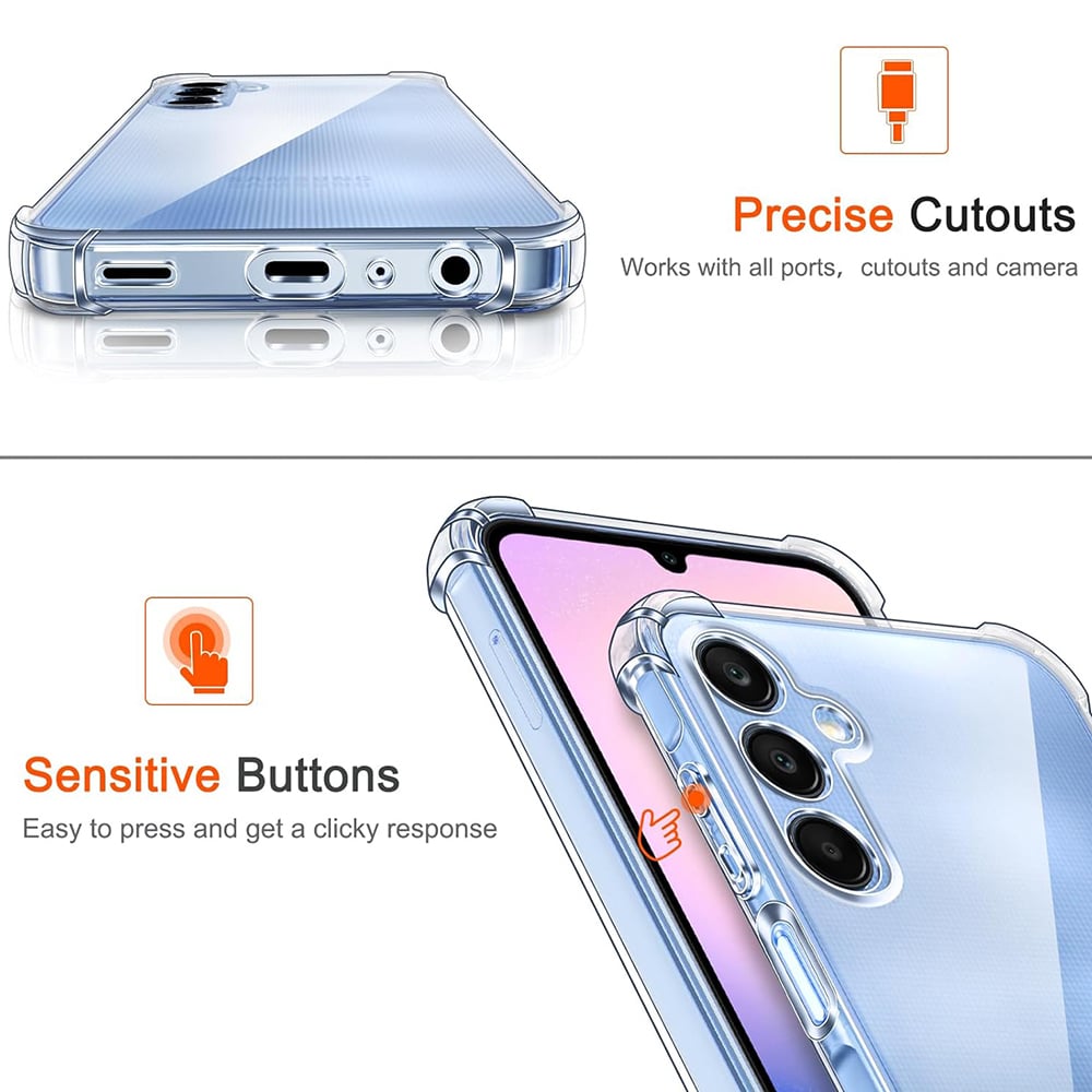 Techsuit Shockproof Clear Silicone prozirna maskica otporna na udarce za Samsung Galaxy A25 5G