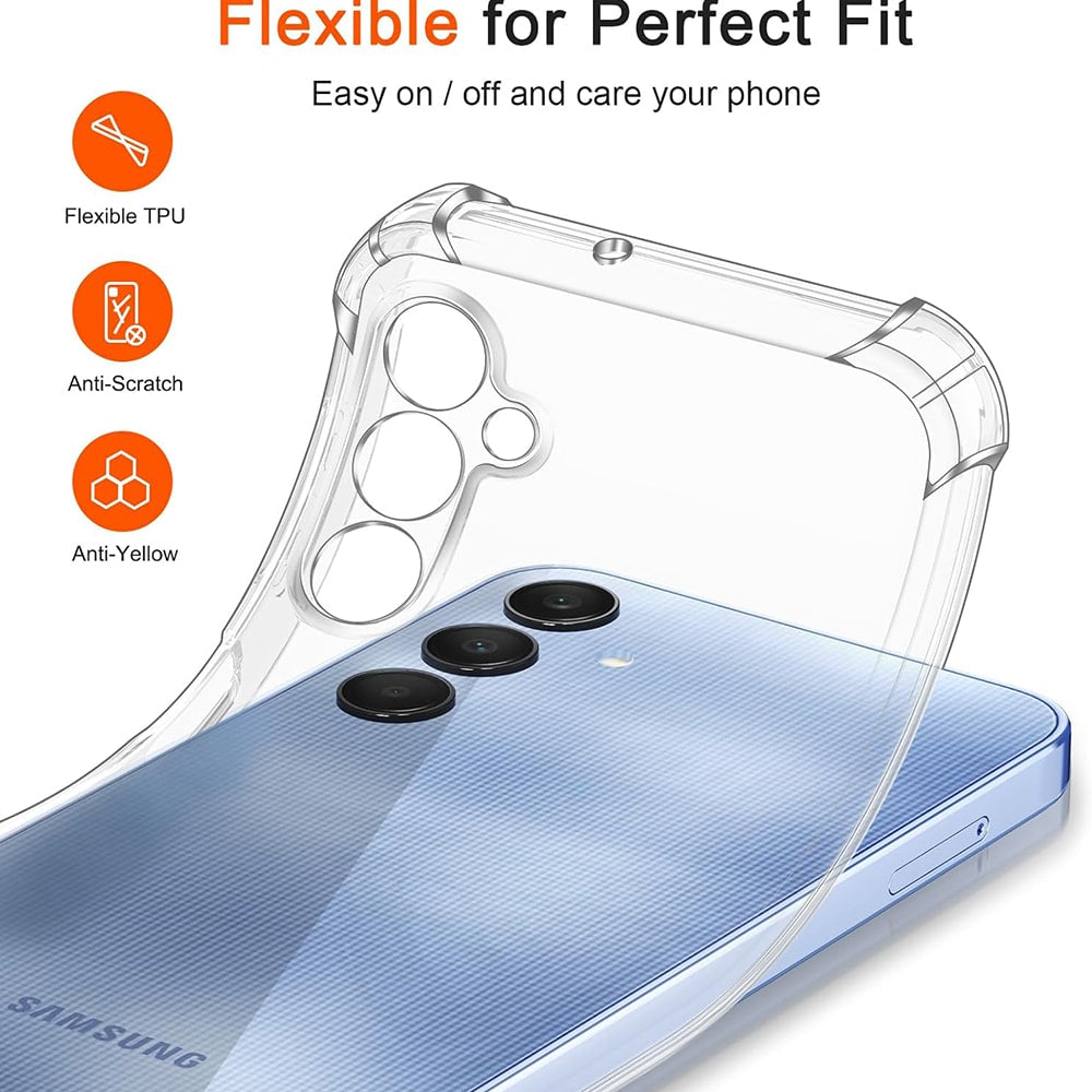 Techsuit Shockproof Clear Silicone prozirna maskica otporna na udarce za Samsung Galaxy A25 5G