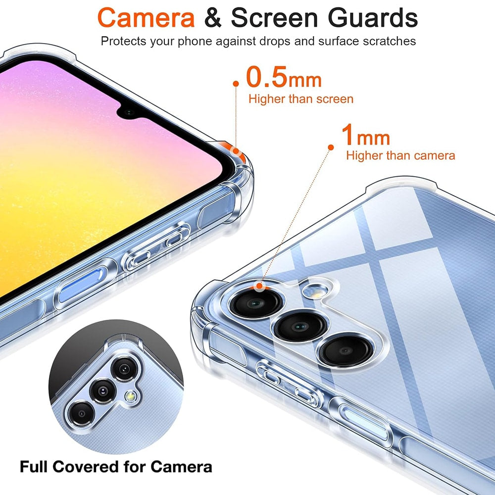 Techsuit Shockproof Clear Silicone prozirna maskica otporna na udarce za Samsung Galaxy A25 5G