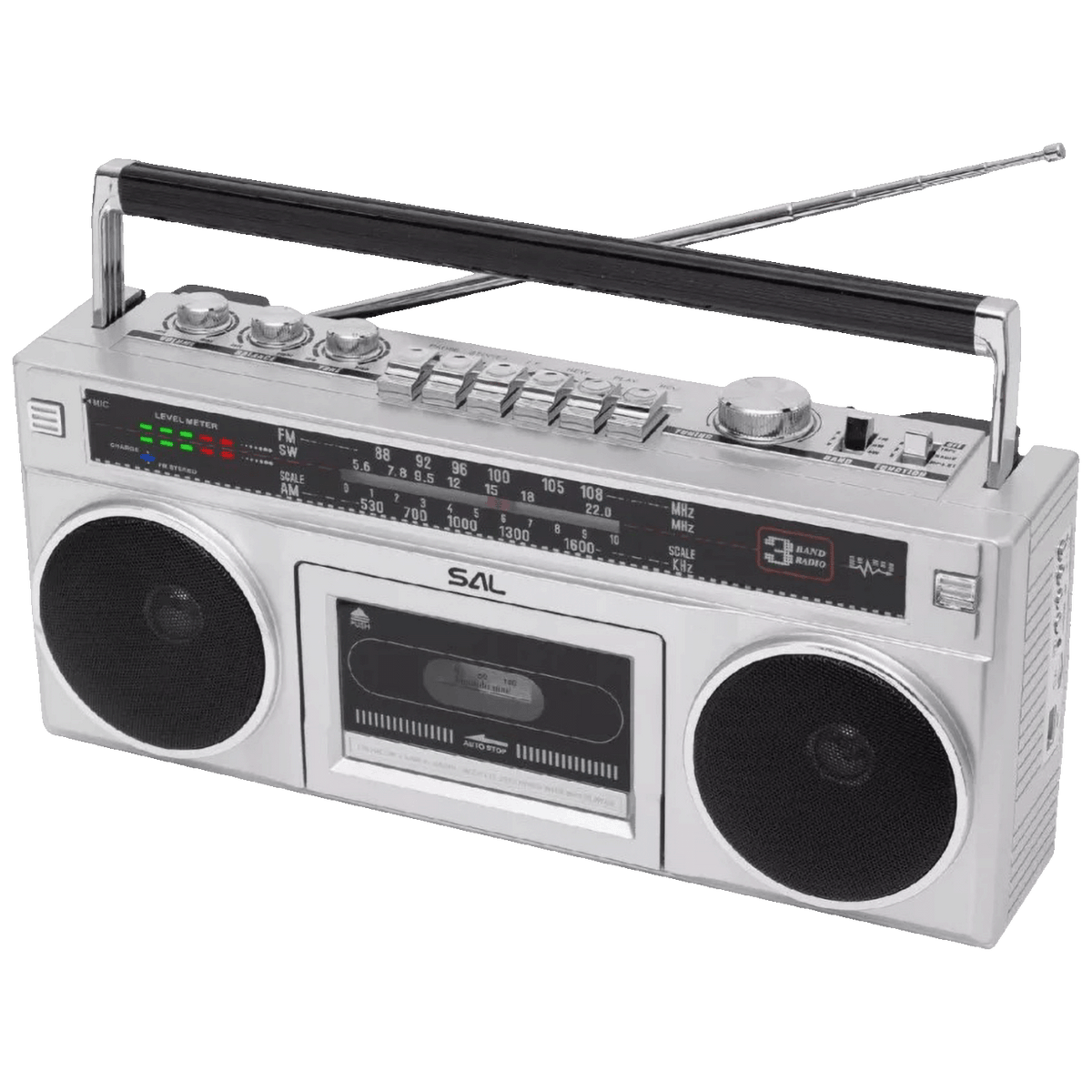 SAL Retro radio + BT bežični zvučnik, FM, MP3, USB, AUX - RRTBRONX