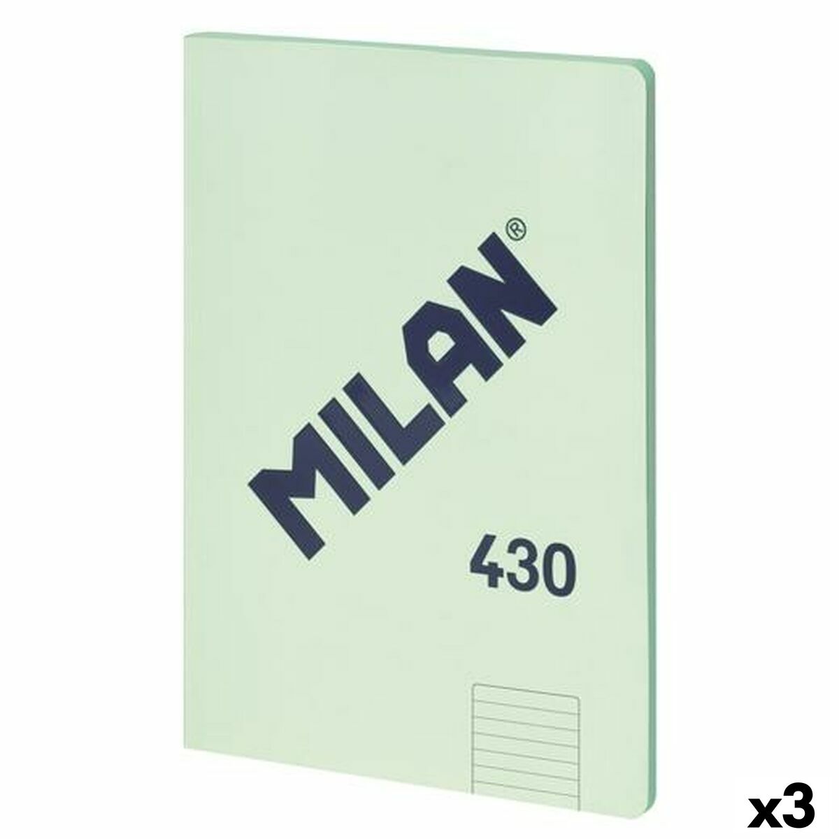 Bilježnica Milan 430 Zelena A4 48 Listovi (3 kom.)