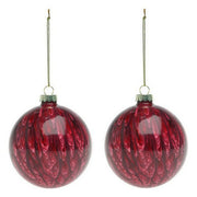Globuri de Crăciun (2 pcs) 113572 Smeđa Crvena 8 cm (2 kom.)