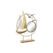 Ukrasna figura DKD Home Decor Ogledalo zlatan Metal Mediteran (53 x 9 x 67 cm)