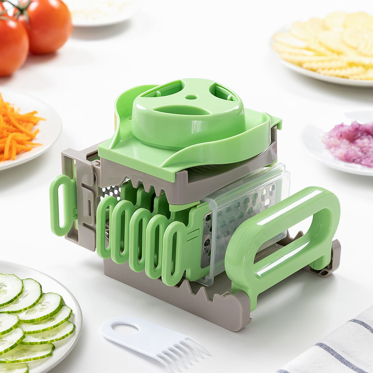 Pack Spiralni Rezač Povrća i Sklopivi Rezač Ribež 6 u 1 InnovaGoods