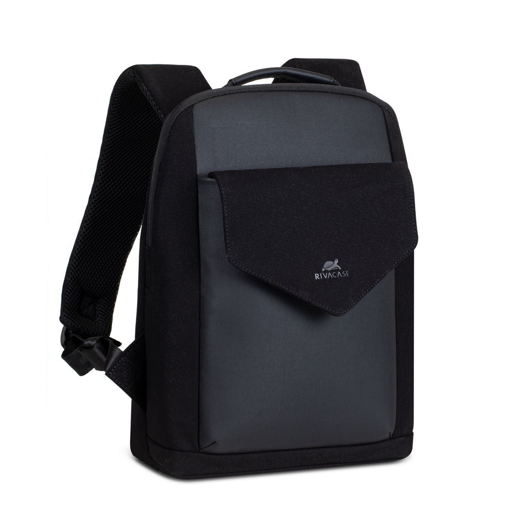 Ruksak RivaCase 13.3" Cardiff 8521 Black Canvas Urban backpack
