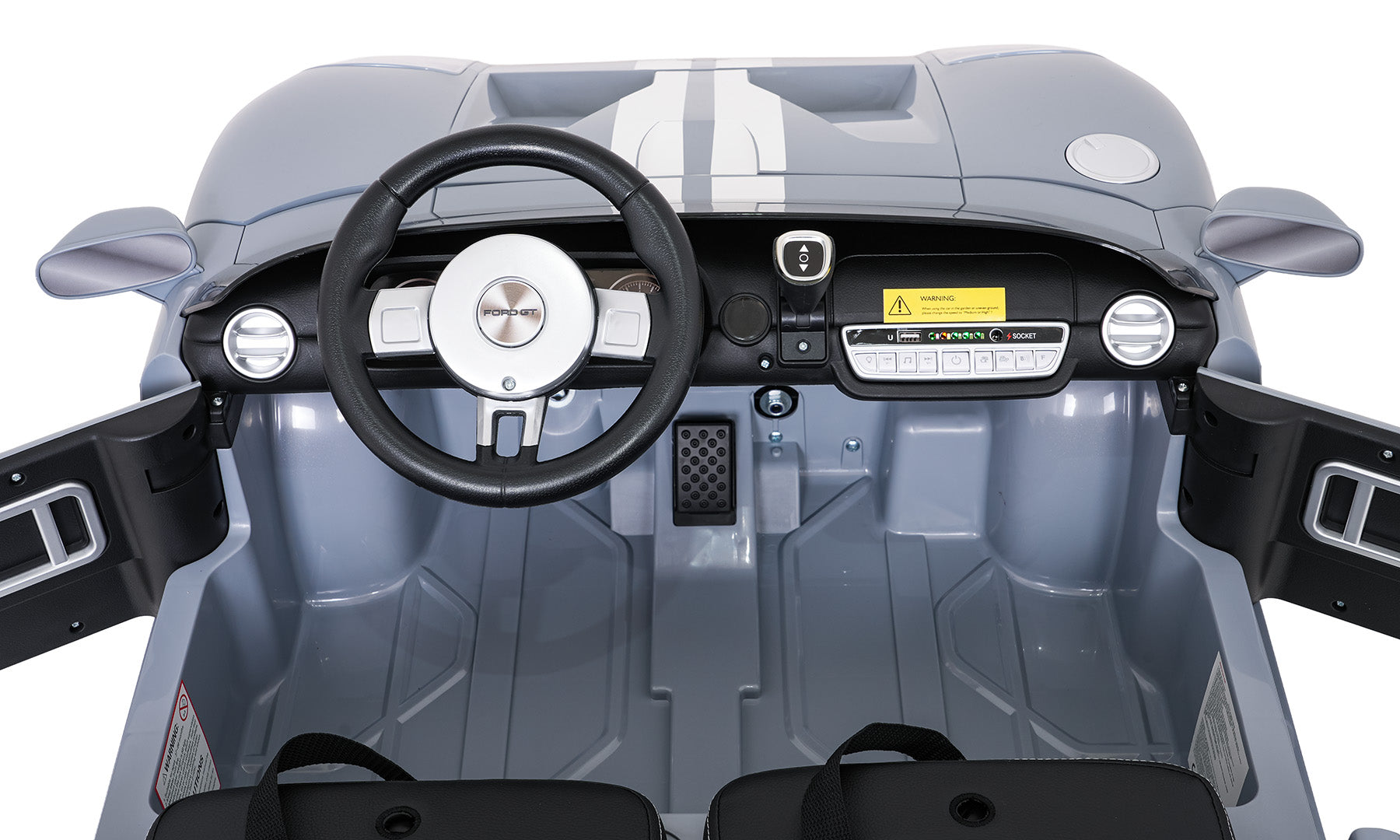 Licencirani auto na akumulator Ford GT 4x4 - dvosjed - sivi
