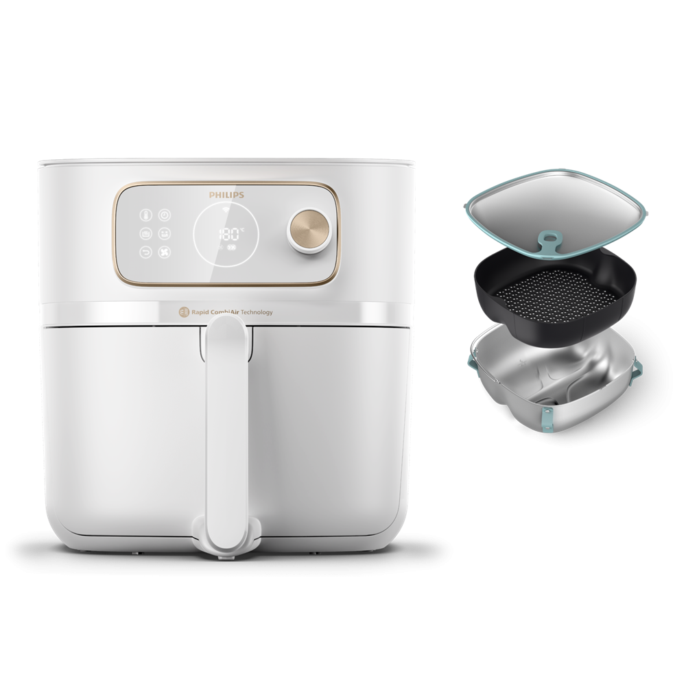 Philips 7000 series HD9876/25 friteza Jednostruko 8,3 L Samostojeći 2200 W Friteza na vrući zrak Bijelo