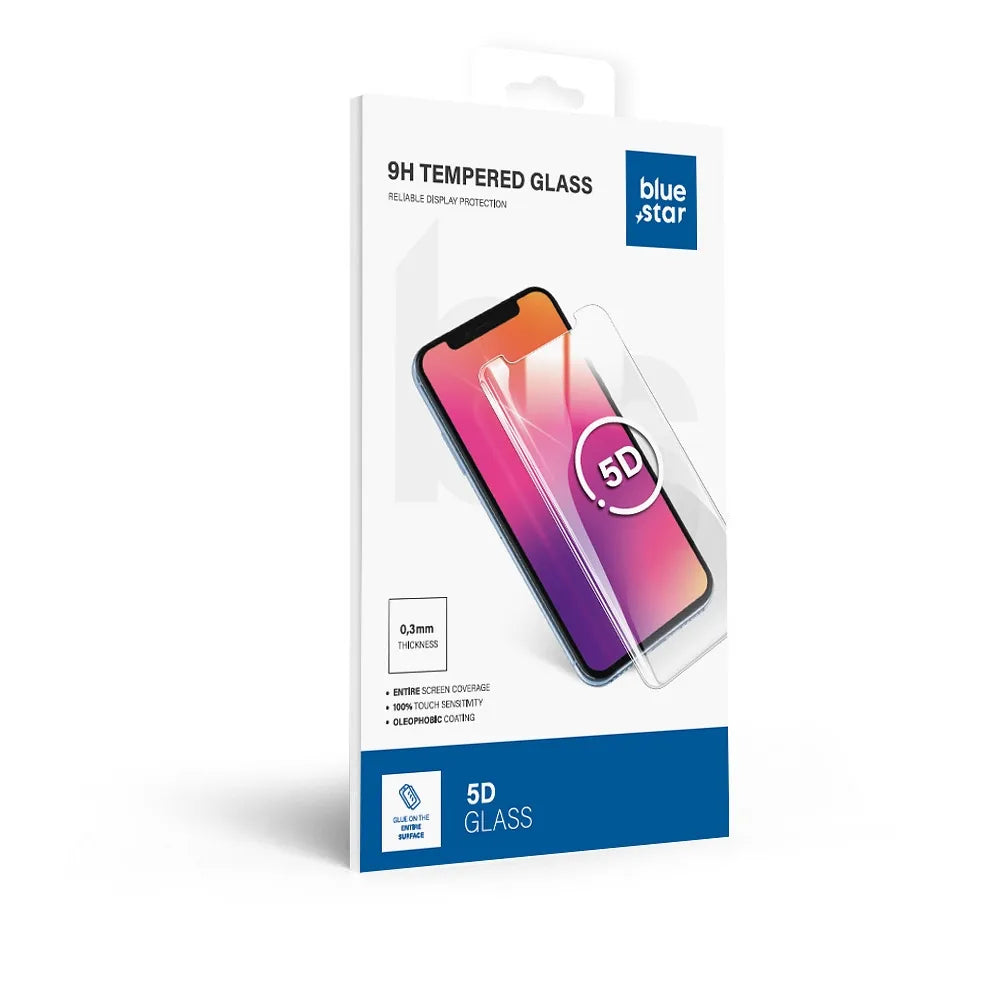 Blue Star 5D kaljeno staklo – za Samsung Galaxy A05s (potpuno ljepilo/case friendly) – crno