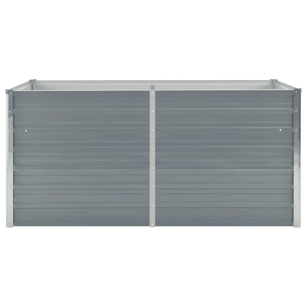 Vrtna Visoka Posuda za Biljke 160x80x77 cm Pocinčani čelik Siva boja