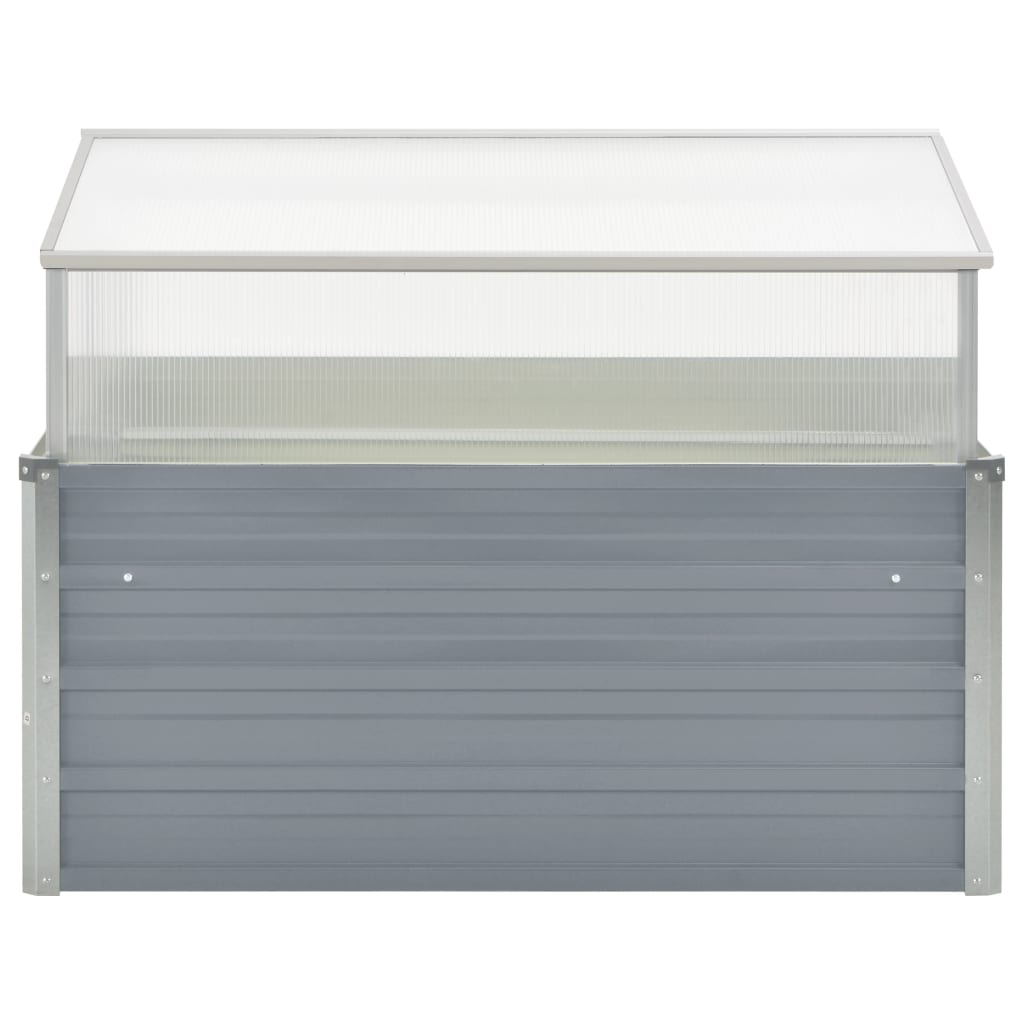 Staklenik 100x100x85 cm Galvanizirani Čelik Sivi