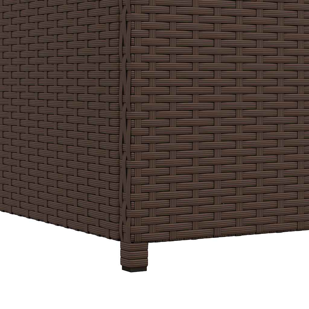 Vrtna kutija za pohranu od poliratana smeđa 120 x 50 x 60 cm