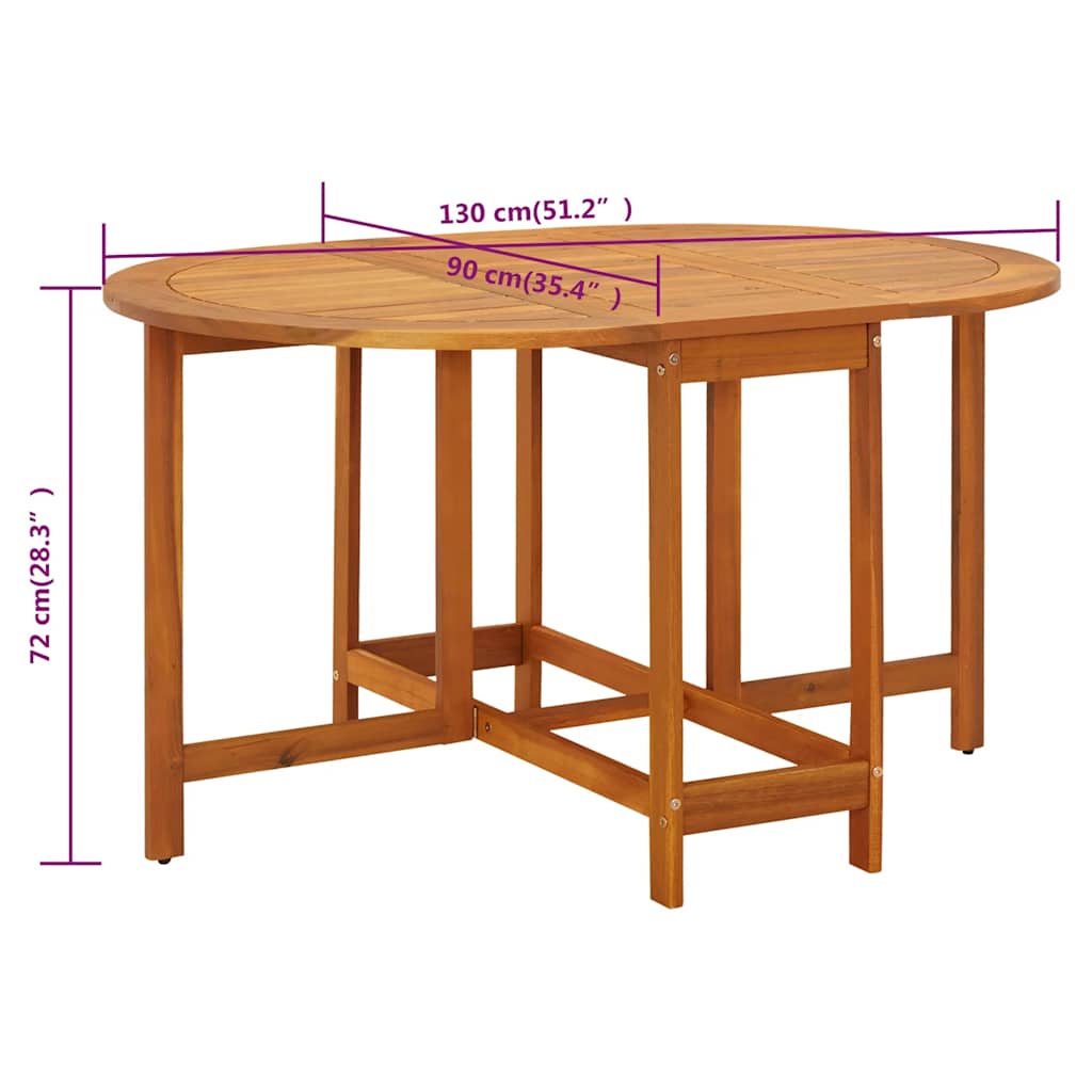 Vrtni stol od masivnog bagremovog drva 130 x 90 x 72 cm