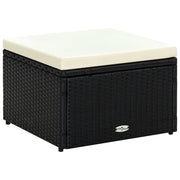 Tabure od Poliratana 53x53x30 cm Crni