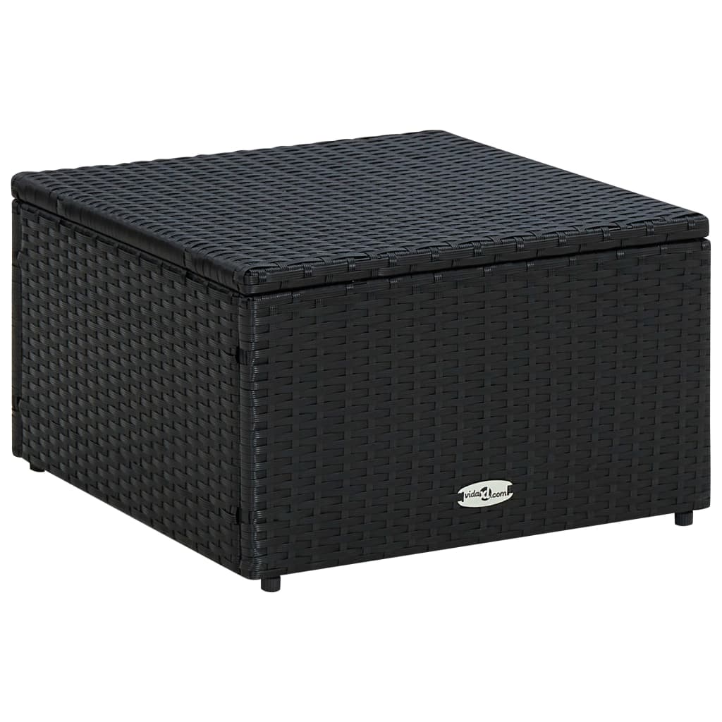 Tabure od Poliratana 53x53x30 cm Crni