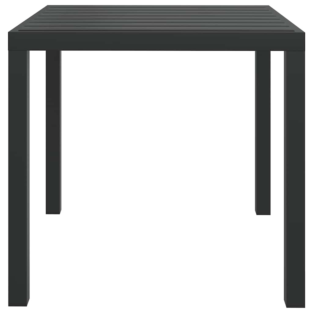 Vrtni stol crni 80 x 80 x 74 cm aluminijum i WPC