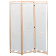Sobna pregrada s 3 panela od tkanine 120 x 170 x 4 cm krem