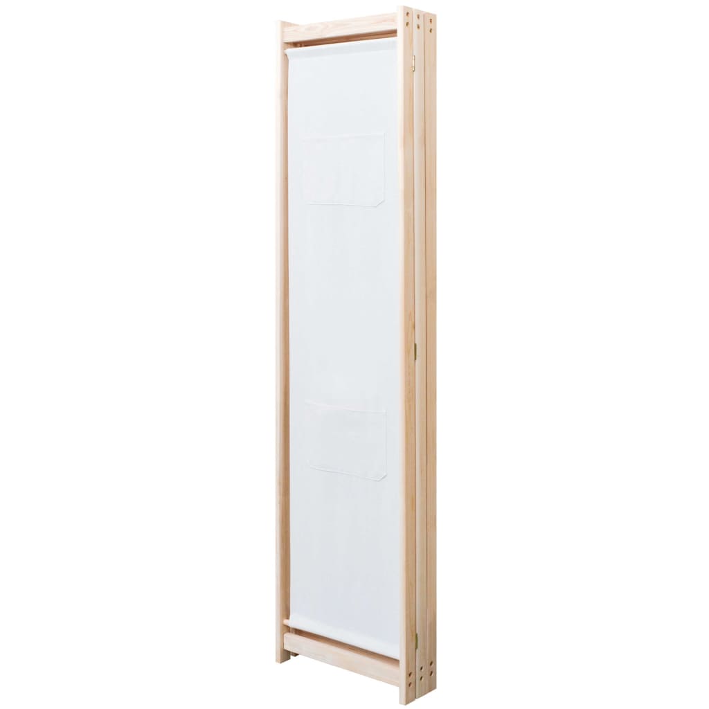 Sobna pregrada s 3 panela od tkanine 120 x 170 x 4 cm krem