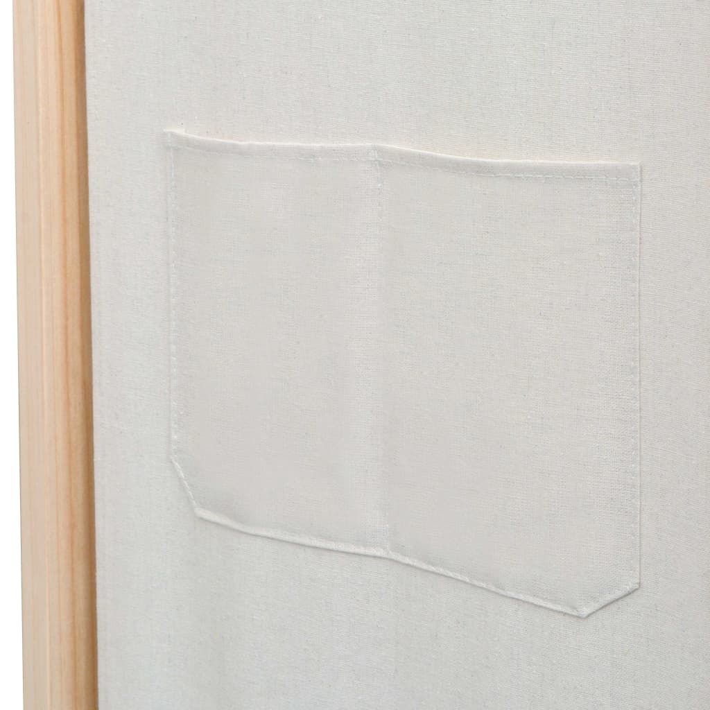 Sobna pregrada s 3 panela od tkanine 120 x 170 x 4 cm krem