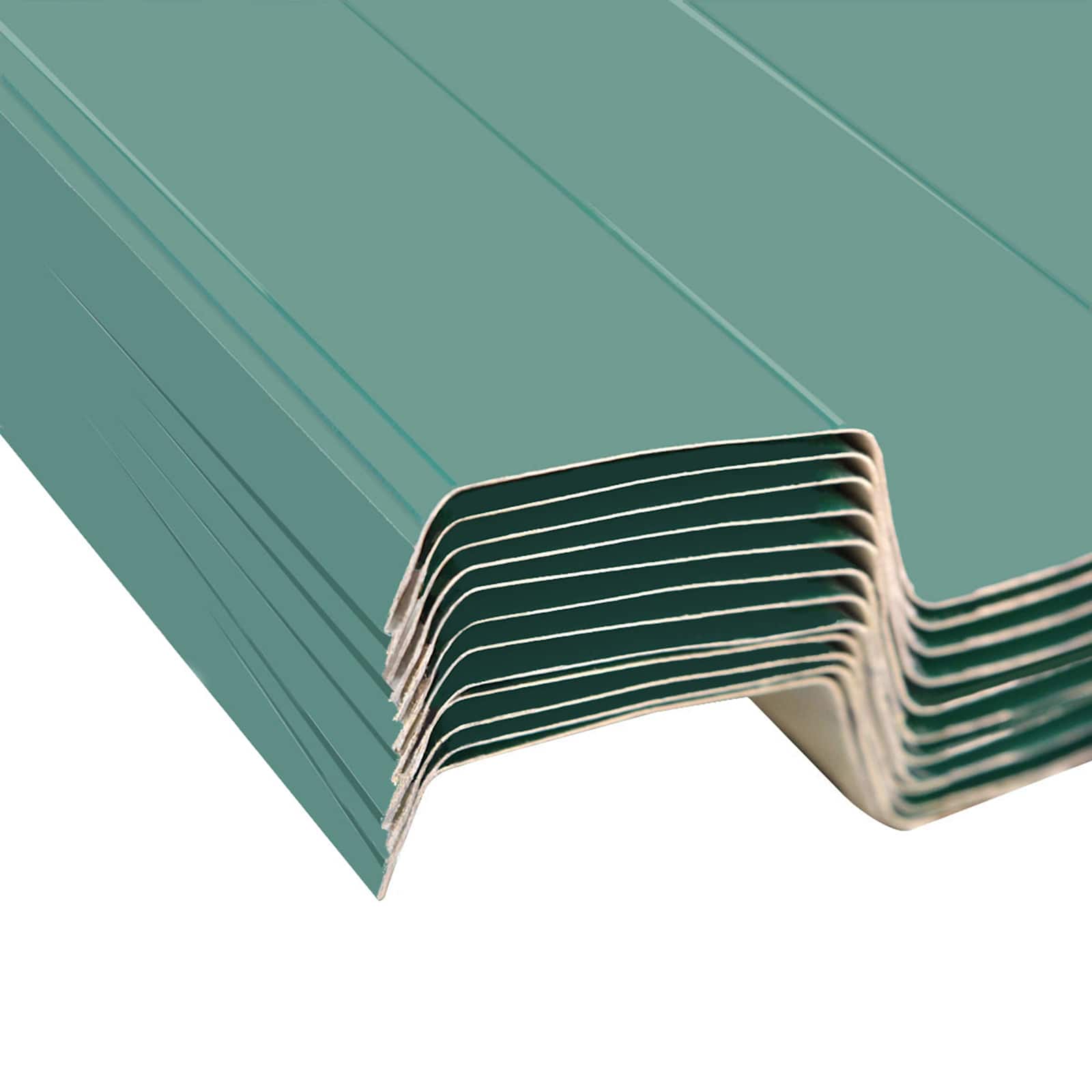 Krovni panel 12 pcs Zelena 129 x 45 cm Pocinčani čelik