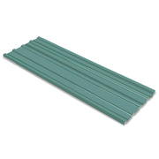 Krovni panel 12 pcs Zelena 129 x 45 cm Pocinčani čelik