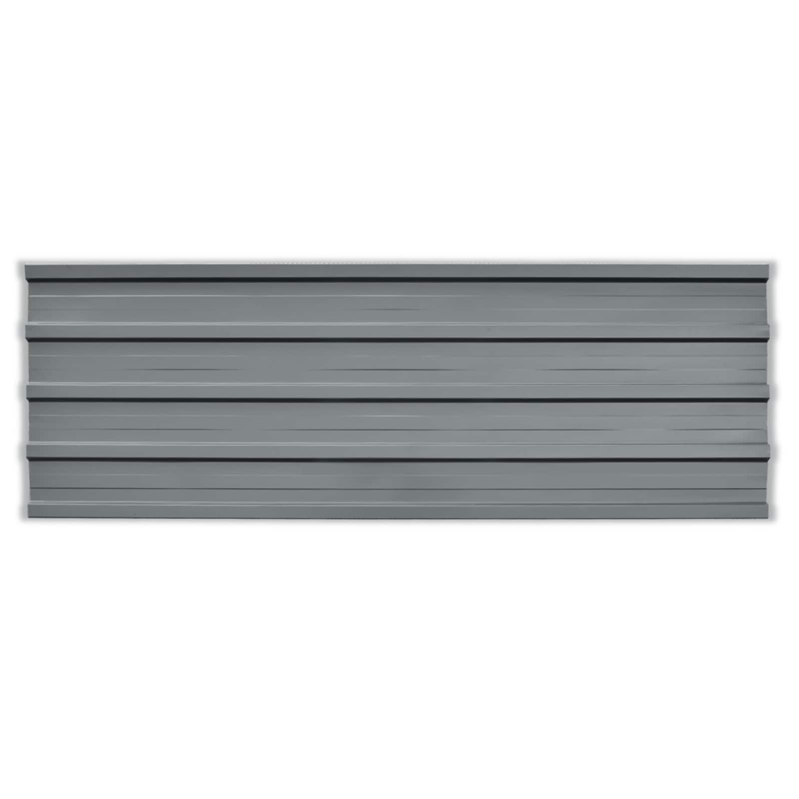 Krovni panel 12 pcs Sivi 129 x 45 cm Pocinčani čelik