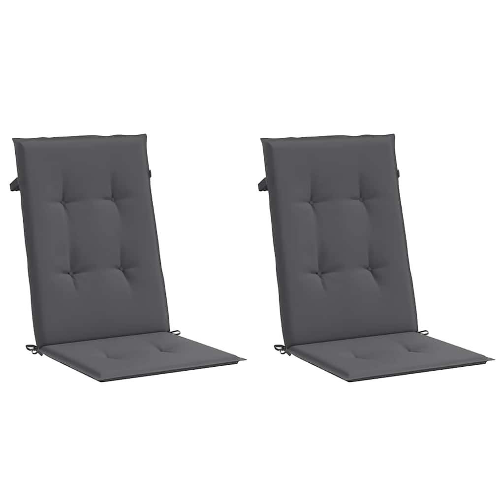 Vrtni jastuci za stolice 2 kom antracit 120x50x2 cm od tkanine