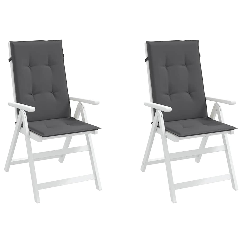 Vrtni jastuci za stolice 2 kom antracit 120x50x2 cm od tkanine