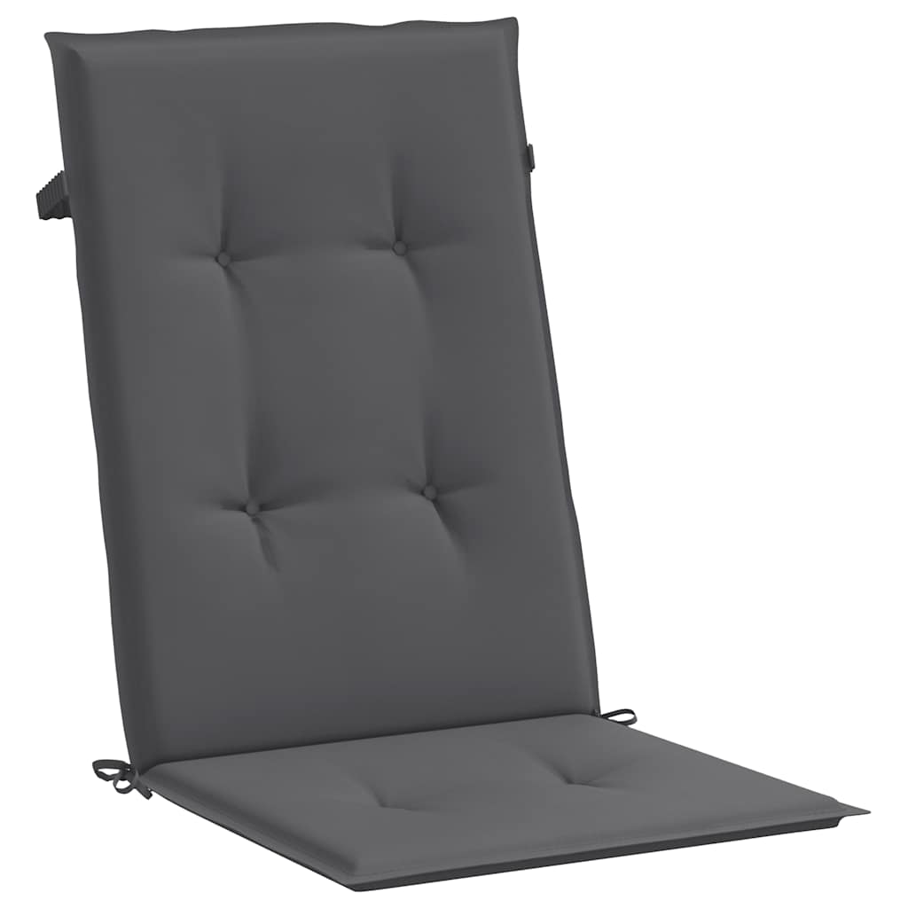 Vrtni jastuci za stolice 2 kom antracit 120x50x2 cm od tkanine