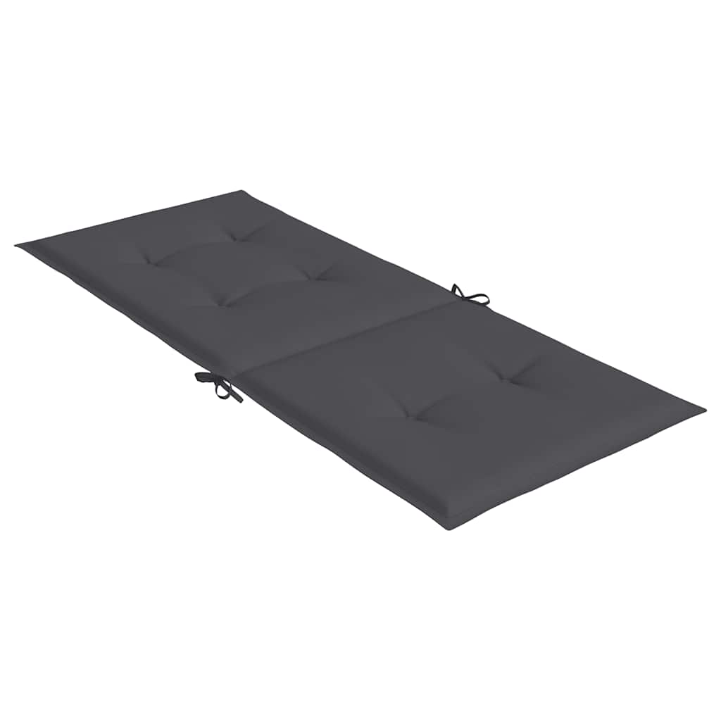 Vrtni jastuci za stolice 2 kom antracit 120x50x2 cm od tkanine