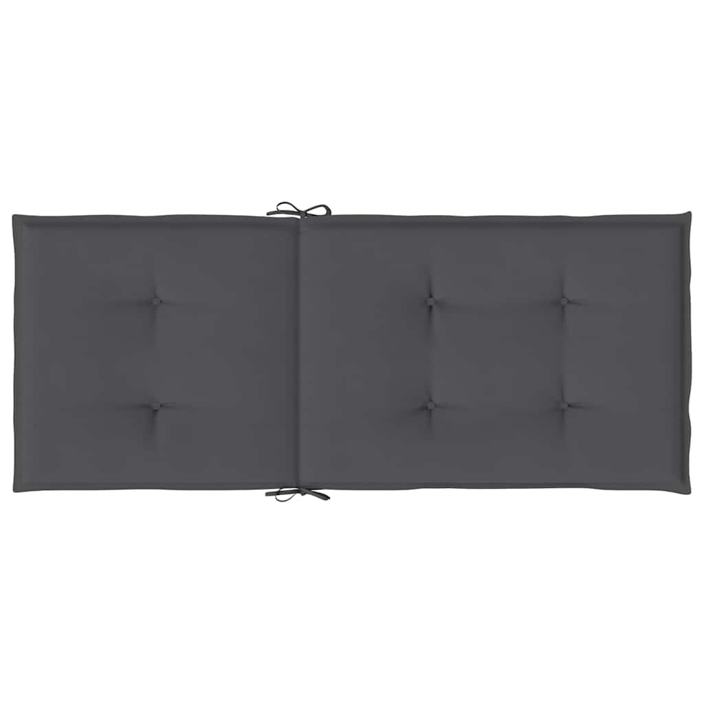 Vrtni jastuci za stolice 2 kom antracit 120x50x2 cm od tkanine