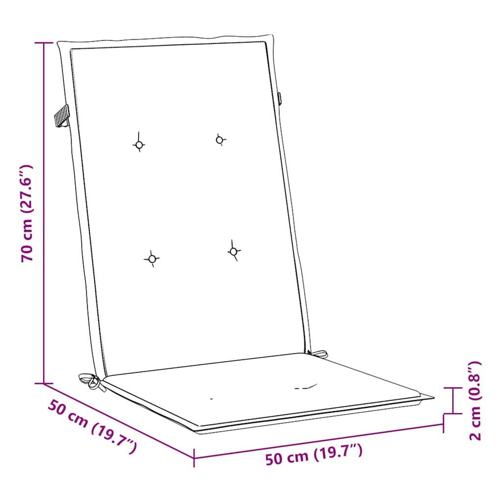Vrtni jastuci za stolice 2 kom antracit 120x50x2 cm od tkanine