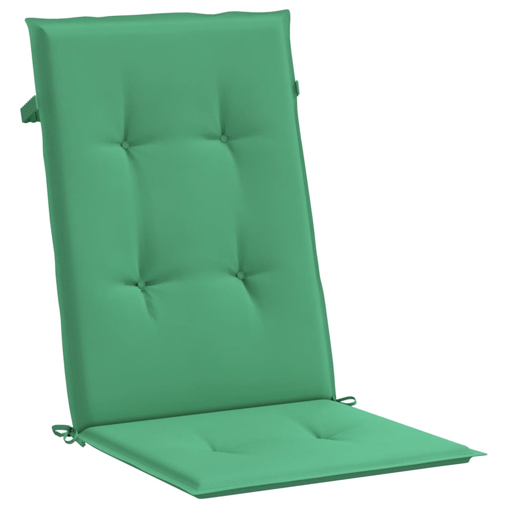 Jastuci za vrtne stolice 2 kom zeleni 120x50x3 cm od tkanine