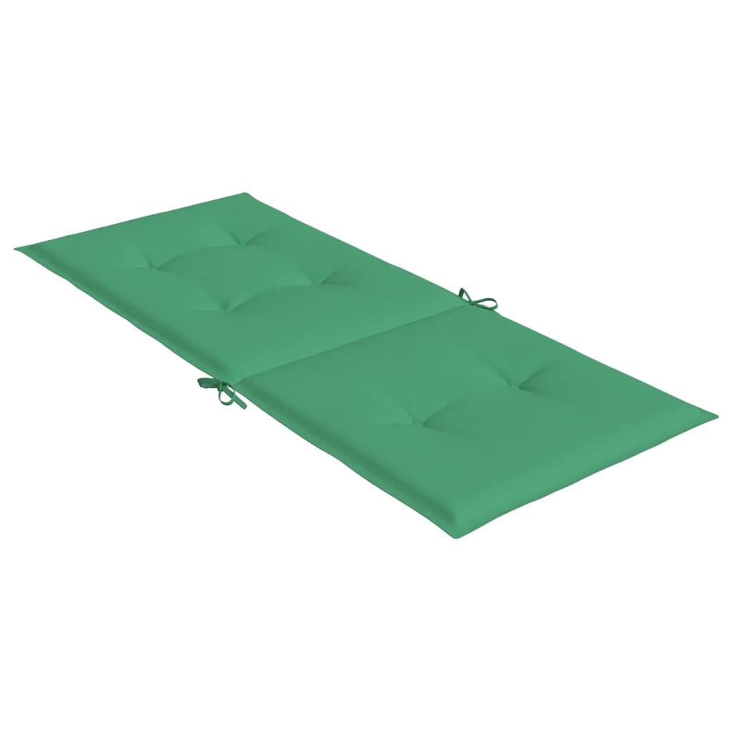 Jastuci za vrtne stolice 2 kom zeleni 120x50x3 cm od tkanine