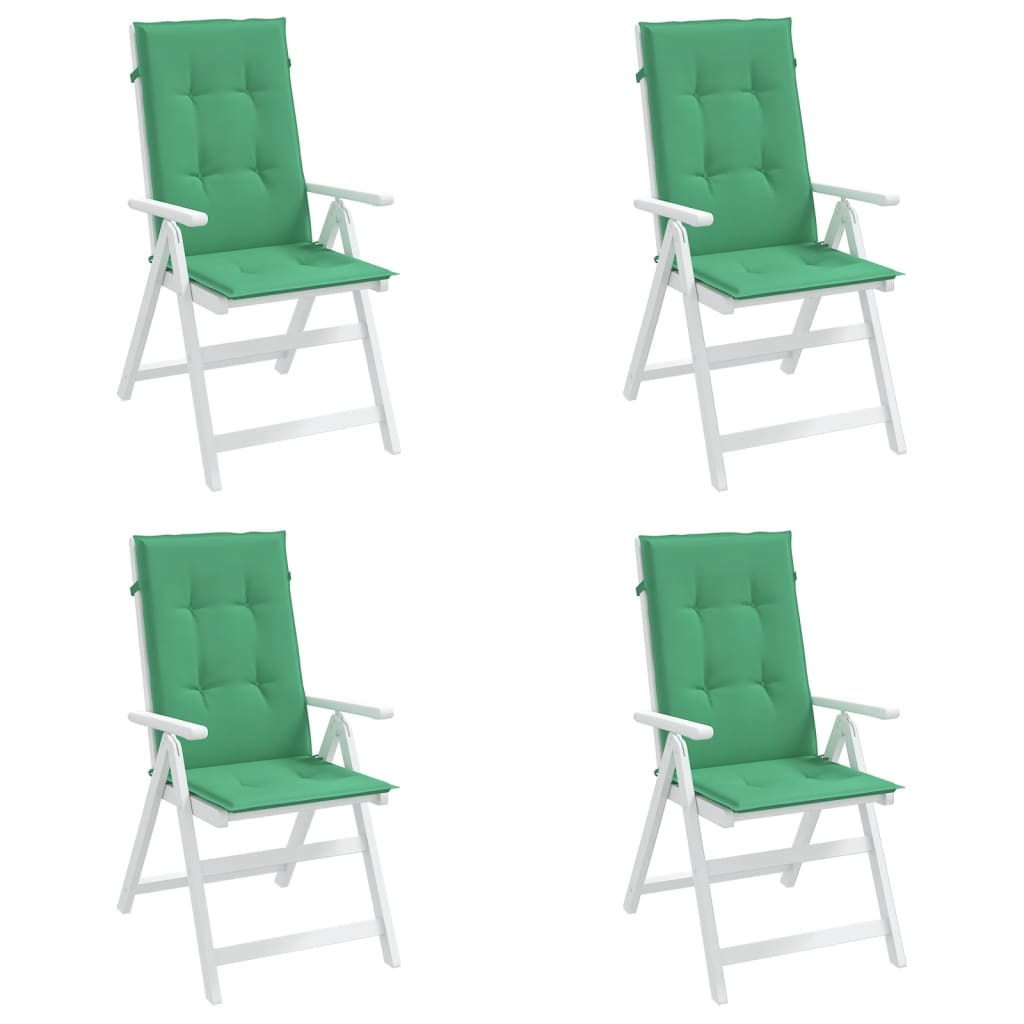 Jastuci za vrtne stolice 4 kom zeleni 120x50x3 cm od tkanine