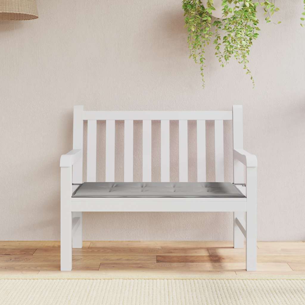 Jastuk za vrtnu klupu sivi 100x50x4 cm od tkanine Oxford