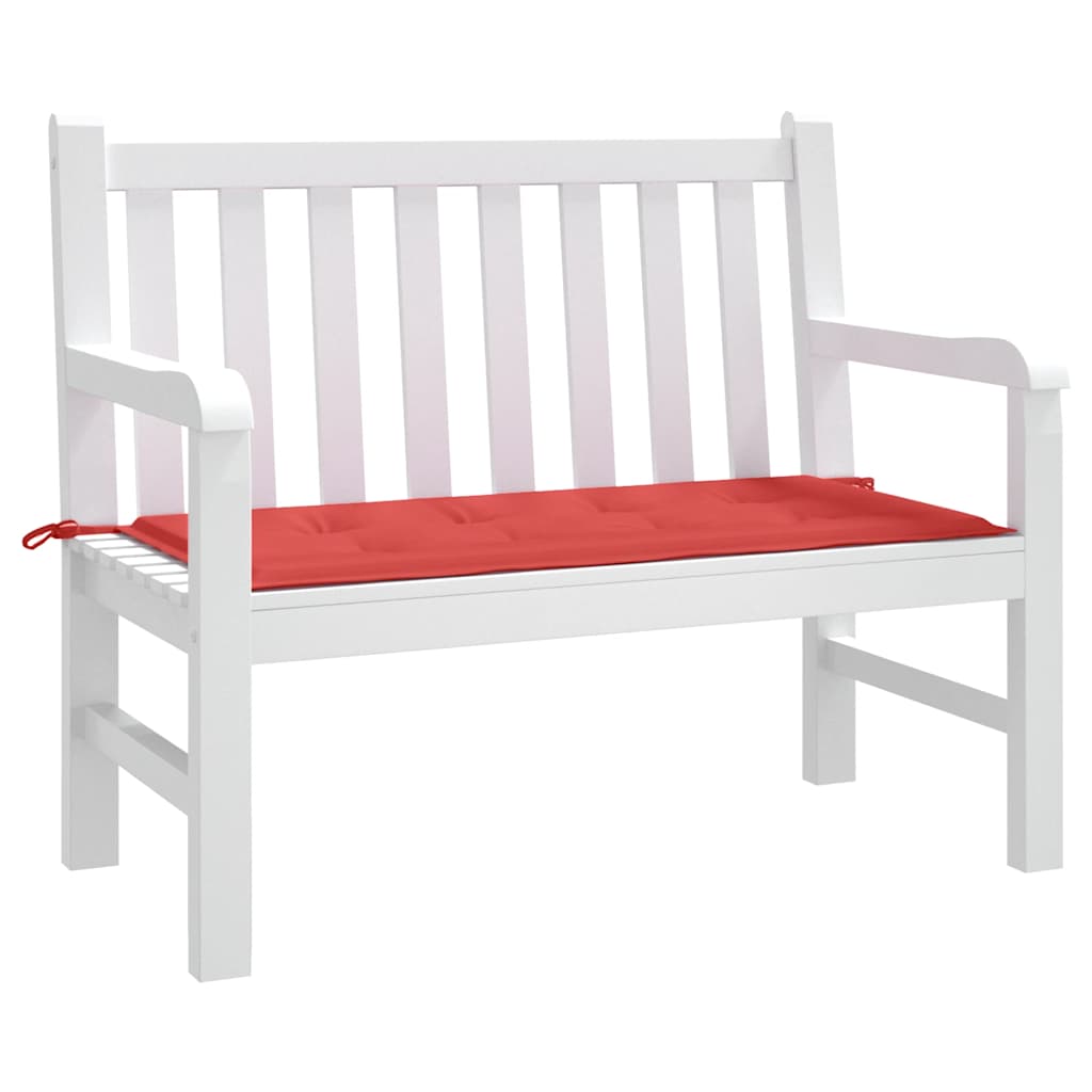 Jastuk za vrtnu klupu crveni 100 x 50 x 3 cm od tkanine Oxford