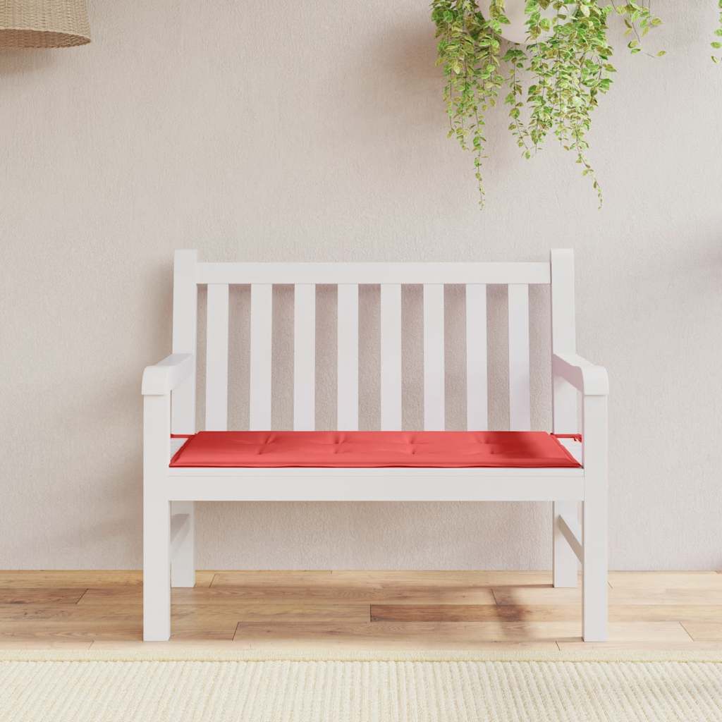 Jastuk za vrtnu klupu crveni 120x50x4 cm od tkanine Oxford
