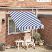 Tenda na ručno uvlačenje 250 cm plavo-bijela prugasta