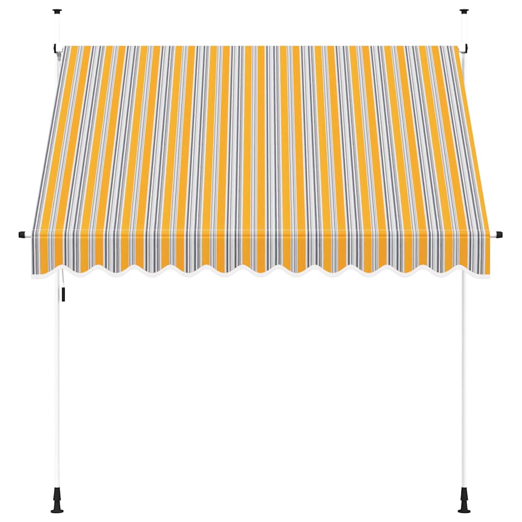 Tenda na ručno uvlačenje 250 cm žuto-plava prugasta