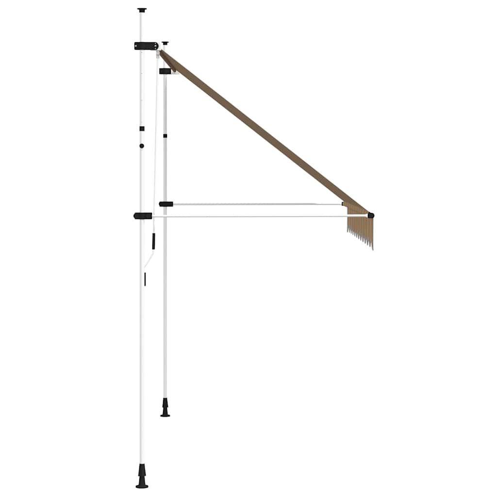 Tenda na ručno uvlačenje 250 cm žuto-plava prugasta