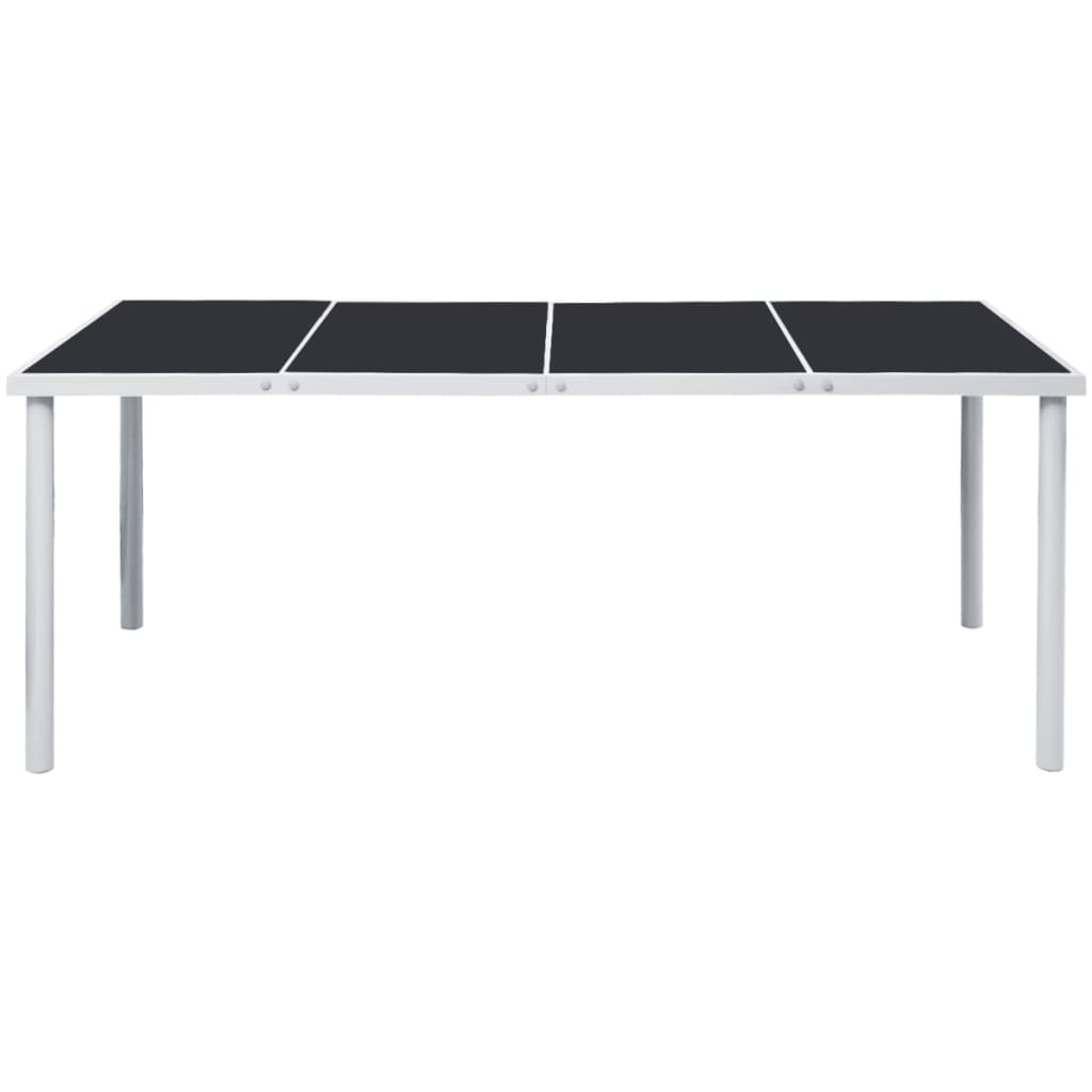 Vrtni stol 190 x 90 x 74 cm crni čelični