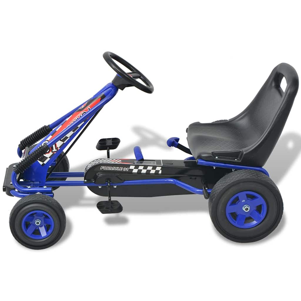 Go Kart s Pedalama i Podesivim Sjedalom Plavi